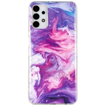 Marble Samsung Galaxy A13 4G Etui - Rød