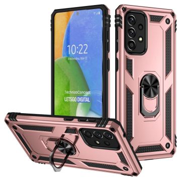 Ring Guard-etui - Samsung Galaxy A73 - Rose Gull