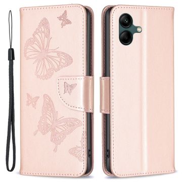 Butterfly Samsung Galaxy A04 Flippetui - Rose Gull