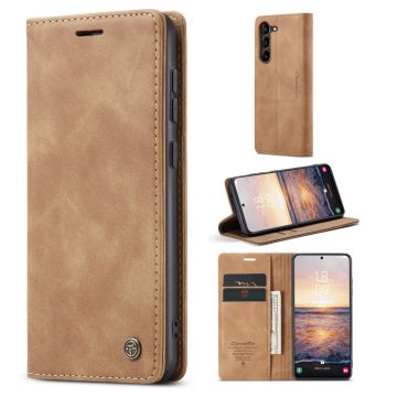 CaseMe Samsung Galaxy S23 Vintage Etui - Brun