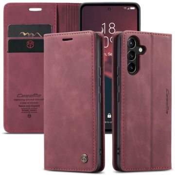 CaseMe Samsung Galaxy A54 Vintage Etui - Vinrød