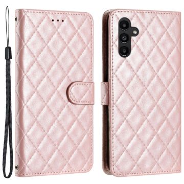 Funksjonelt rombe lommebokdeksel for Samsung Galaxy A54 - Rosa