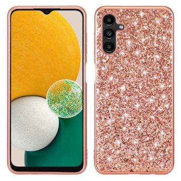 Glitter Samsung Galaxy A24 4G Etui - Rose Gull