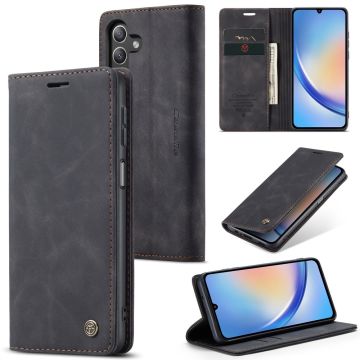 CaseMe Samsung Galaxy A24 4G Vintage Etui - Svart