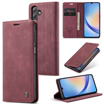 CaseMe Samsung Galaxy A24 4G Vintage Etui - Vinrød