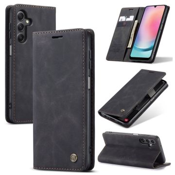 CaseMe Samsung Galaxy A24 4G Vintage Etui - Svart