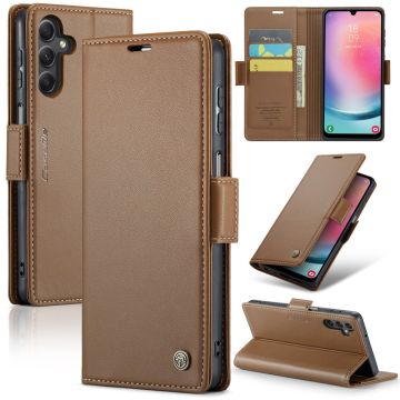 CaseMe Samsung Galaxy A24 4G Smooth Etui - Brun