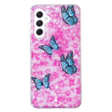 Marble Samsung Galaxy A14 5g Etui - Sommerfugl og Blomst