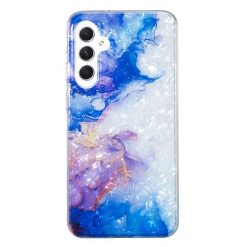 Marble Samsung Galaxy A14 5g Etui - Sky Blue Lilla Klinkekule