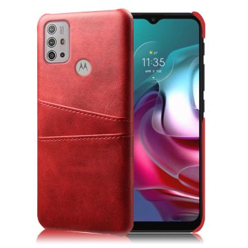 Dual Card Etui Motorola Moto G30 / G10 - Rød