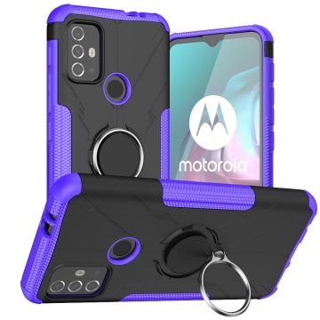 Kickstand-deksel med magnetisk ark for Motorola Moto G30 / G10 - Lilla