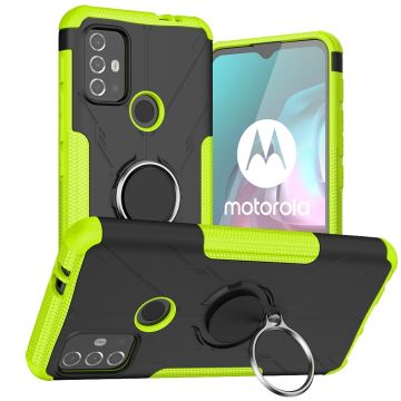 Kickstand-deksel med magnetisk ark for Motorola Moto G30 / G10 - Grønn