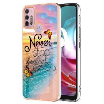 Marble Motorola Moto G20 / G30 / G10 Etui - Never Stop Dreaming