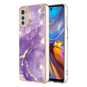 Marble Motorola Moto E32s / E32 Etui - Lilla Klinkekule