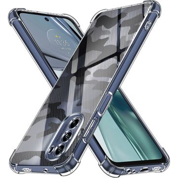 RZANTS halvtransparent deksel med et kult trykk og hjørnebeskyttelse til Motorola Moto G62 5G