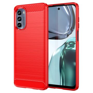 Carbon Flex Etui Motorola Moto G62 5G - Rød