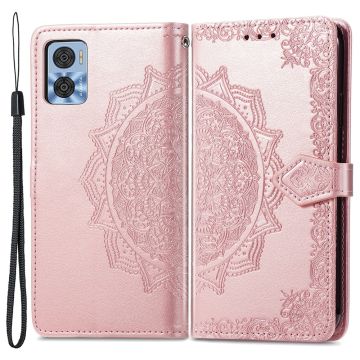 Mandala Motorola Moto E22 / E22i Flippetui - Rose Gull