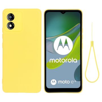 Matt flytende silikondeksel for Motorola Moto E13 - Gul