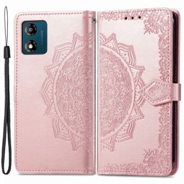 Mandala Motorola Moto E13 Flippetui - Rose Gull