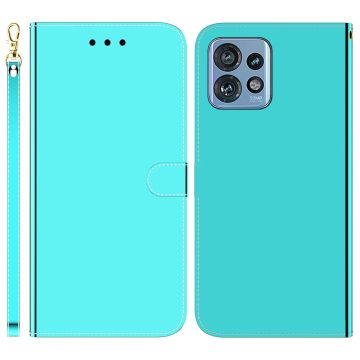 Mirror Motorola Edge Plus (2023) / Edge 40 Pro / Moto X40 Flippetui - Cyan