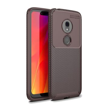 Motorola Moto G7 Play karbon anti-slippdekselen - Brun