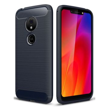 Carbon Flex Motorola Moto G7 Play deksel - Dark Blue