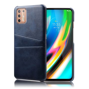 Dual Card Etui Motorola Moto G9 Plus - Mørkeblå