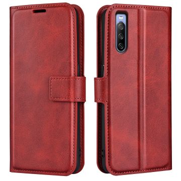 Skinn-etui i lommebok-stil for Sony Xperia 10 IV - Rød