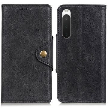 Alpha Sony Xperia 10 IV flip etui i lær - Svart