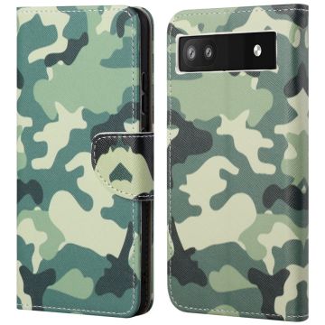 Wonderland Google Pixel 6a Flippetui - Camouflage