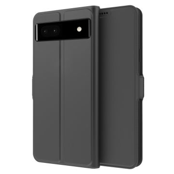 Glatt og tynt premium PU-skinnetui for Google Pixel 6a - Svart