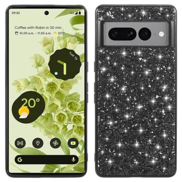 Glitter Google Pixel 8 Pro Etui - Svart