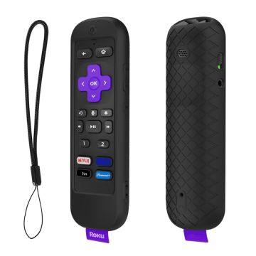 Roku Ultra 2022 silikondeksel med stropp - Svart