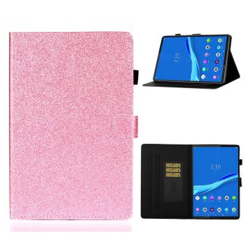 Lenovo Tab M10 / M10 FHD Plus Flash Pulver Theme Lær Etui - Rosa