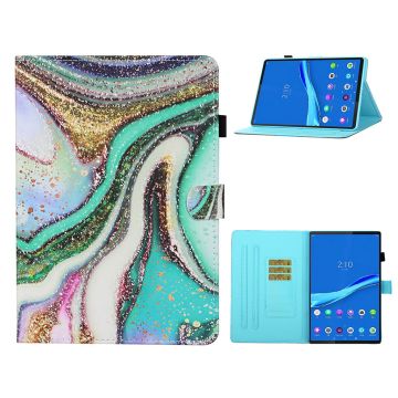 Lenovo Tab M10 / M10 FHD Plus Vibrant Mønster Lær Etui - Glittery Element