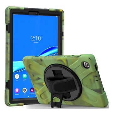 Lenovo Tab M10 FHD Plus 360°-sving Silikon Etui - Militærgrønn