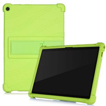 Silikon skyv-ut kickstand-designet etui for Lenovo Tab M10 FHD Plus - Grønn