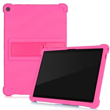 Silikon skyv-ut kickstand-designet etui for Lenovo Tab M10 FHD Plus - Rose