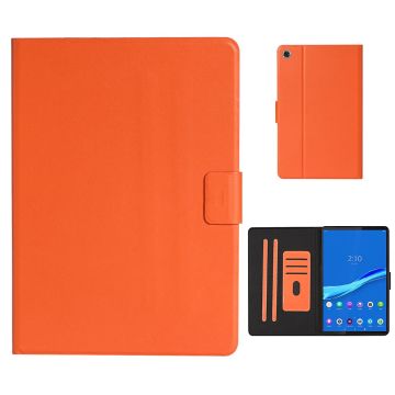 Lenovo Tab M10 FHD Plus Simple Themed Lær Etui - Oransje