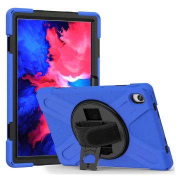 Lenovo Tab P11 360 svingbar kickstandholder + silikonetui - Blå