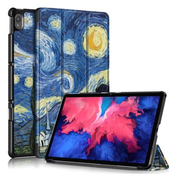 Lenovo Tab P11 Trippelt Mønstret Lær Flippetui - Starry Night