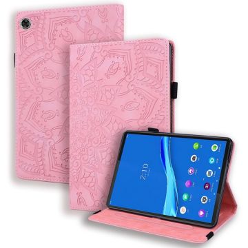 Lenovo Tab M10 Plus (Gen 3) skinnveske med blomstermønster - Rosa