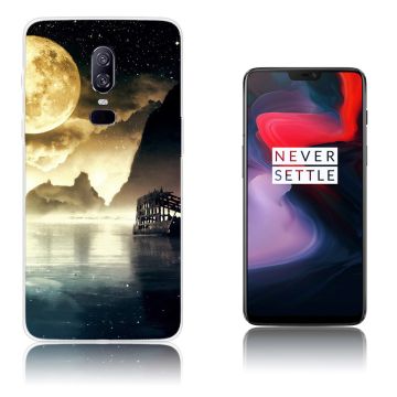 OnePlus 6 beskyttelses deksel av silikon og plastikk med printet mønster - flott landskap