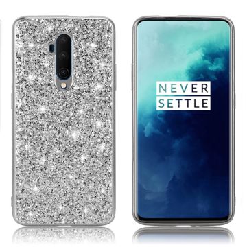 Glitter OnePlus 7T Pro deksel - Sølv