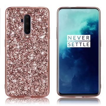 Glitter OnePlus 7T Pro deksel - Rose Gull