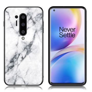 Fantasy Marble OnePlus 8 Pro deksel - Hvit