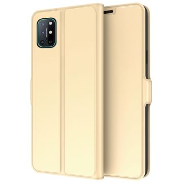 Glatt og tynt premium PU-skinnetui for OnePlus 8T - Gull