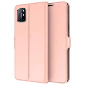 Glatt og tynt premium PU-skinnetui for OnePlus 8T - Rose Gull