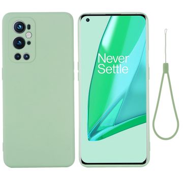 Matt flytende silikondeksel for OnePlus 9 Pro - Grønn