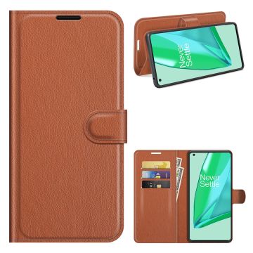 Classic OnePlus 9 Pro flip etui - Brun